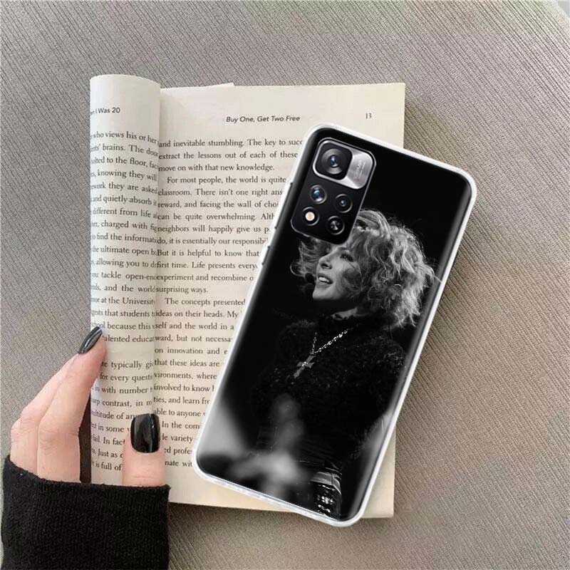 

Чехол для телефона Mylene Farmer для Redmi Note 13 12 Pro Plus 14 15 Pro 5G 11 11T 11E 11S 10 Pro 10S 9 9S Чехол Cell Clear TPU Capa Cas Redmi Note 13 Pro 5G