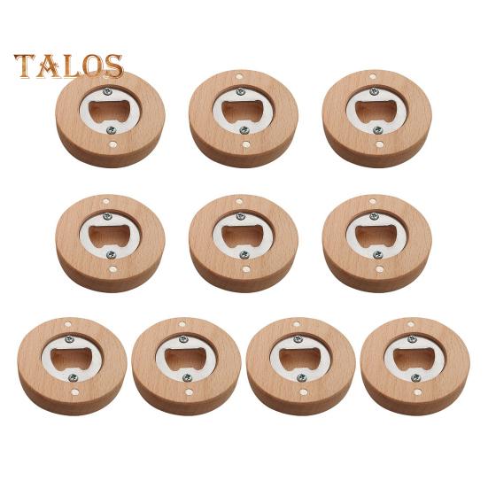 

10 шт. бамбуковых магнитов для открывания бутылок 2,4x2,4 дюйма, магнит на холодильник, украшение для бара, открывалка для пива, многофункциональный кухонный инструмент, наклейка на холодильник 10 pcs