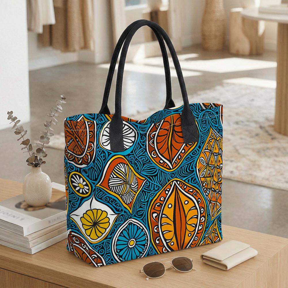 Bohemian Style Large Capacity Tote Bag for Daily Outdoor Shopping Use