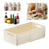 2Pcs Retractable Storage Box with Handles Drawer Organizer Multifunctional Organizer and Storage Bins for Closet Cabinet Pantry