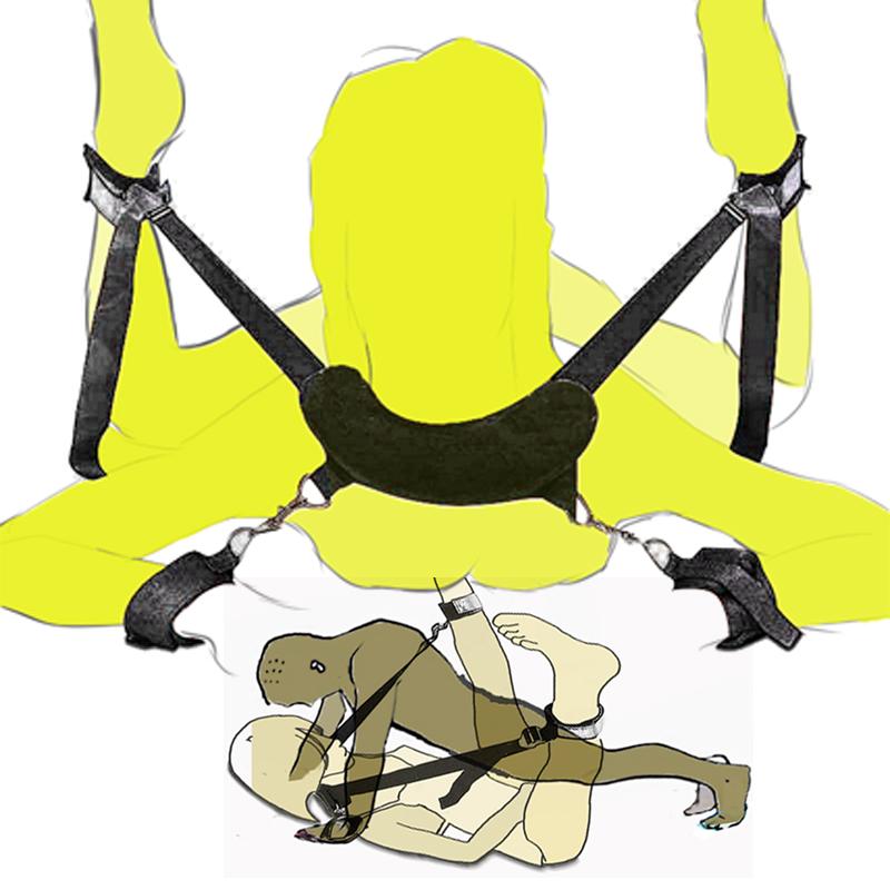 Kein Vibrator Slave Erwachsene Sexspielzeug für Frauen Paare Spiele Fesseln Handschellen Hals Fußfesseln für offene Beine BDSM Sexy Sex Shop