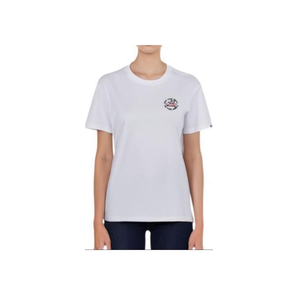 Vans Flying Pig Print Round Neck Short Sleeve T-Shirt Unisex T-Shirt White VN000939WHT