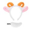 Plush Sheep Headband for Women 1Set Lamb Horn and Tail Party Accessory