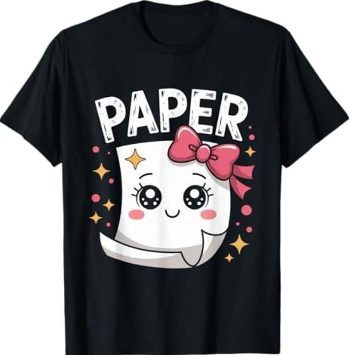 Halloween Paper Scissors Rock Matching Cute Paper Costume T-Shirt Unisex T-Shirt XL