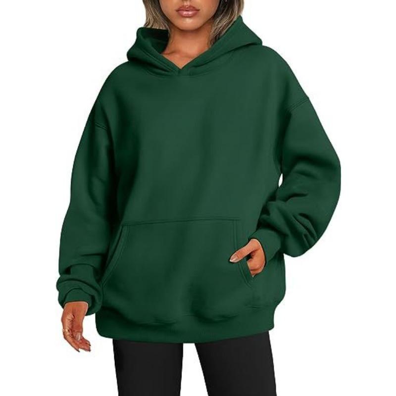 Autumn Thick Hooded Sweater Women's Hooded Pullover Sweatshirt Solid Color Oversized Loose Casual Sweatshirt