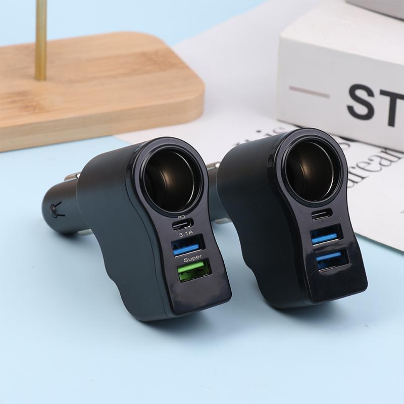 Dual Usb Car Charger Digital Display Car One To Three Cigarette Light 66W Car Multifunctional Charger