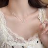 Korean Sweet Bowknot Titanium Steel High-End Clavicle Necklace for Women