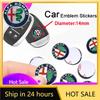 Bildekaler För Alfa Romeo 14mm Aluminium Metall Bil Styling Fjärrnyckel Dekaler För Alfa Romeo 156 159 147 4C 8C 166 Giulia Giu
