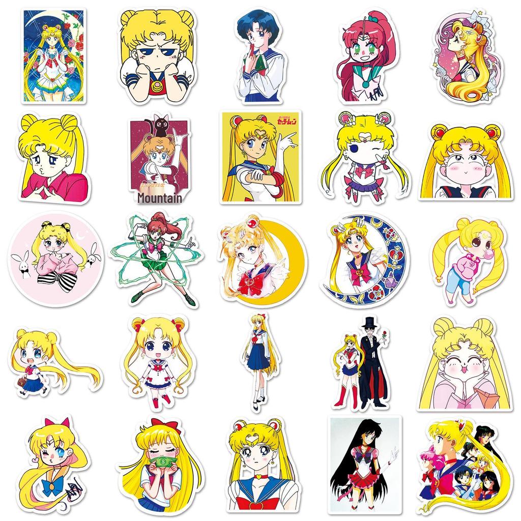 51 Unique Sailor Moon Cartoon Stickers for Luggage, Tablets, and More