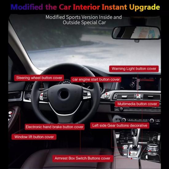 14x Center Control AC Air Button Cover Trim For BMW 5 GT 6 7 F10 F07 F01 F02 F06