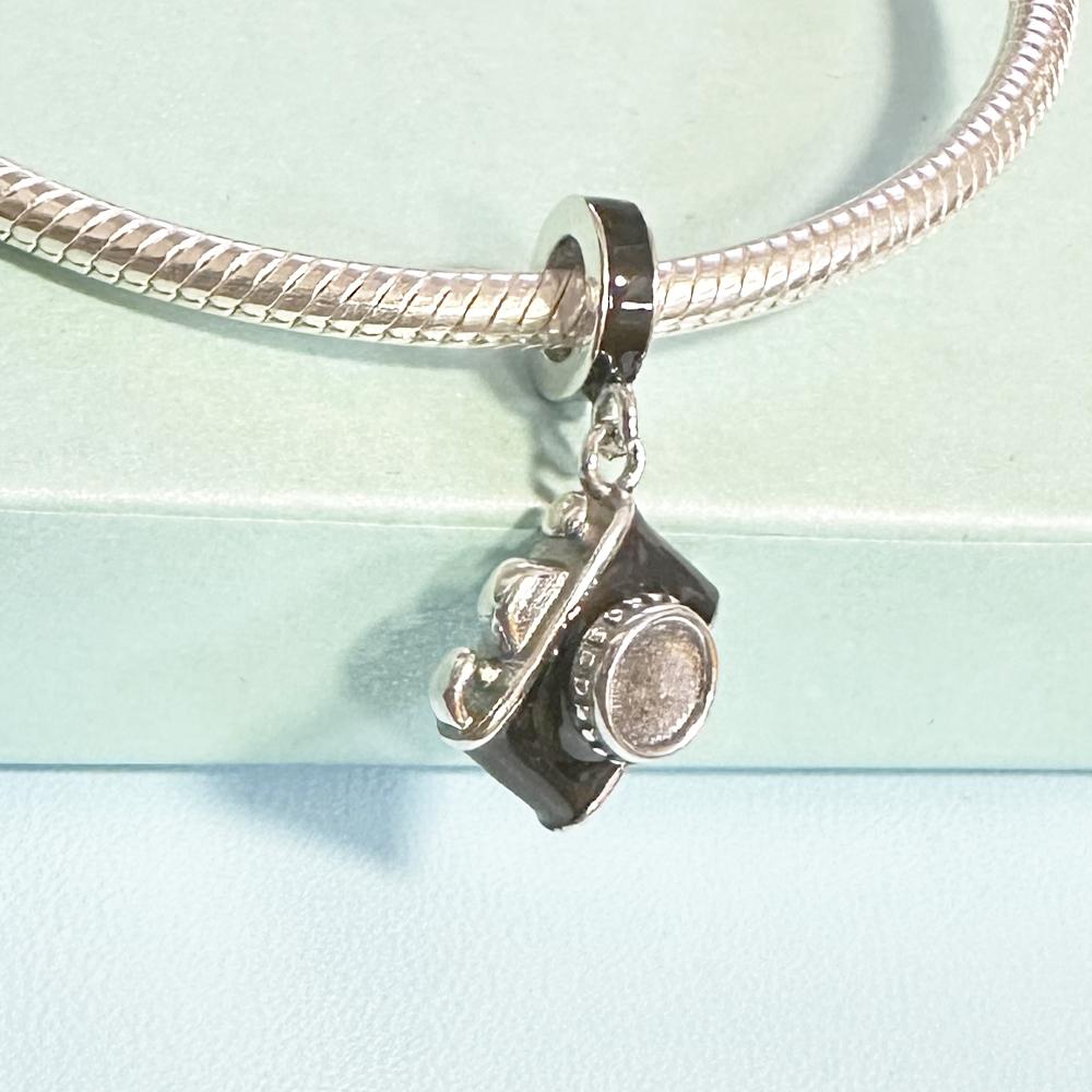 Genuine Copper Travel Series Airplane Camera Suitcase Beaded Pendant For Necklace Bracelet Jewelry Item Women'S Jewelry Gift Choice