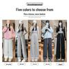 Women's High-Waist Slimming Petite Banana Sweatpants - Narrow Leg, Draped Style for Spring & Autumn, 145cm Length