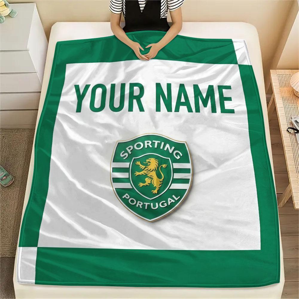 Custom Name,Sporting CP Printed Flannel Blanket, soft throw for bedroom sofa, washable, Christmas present, great gift.