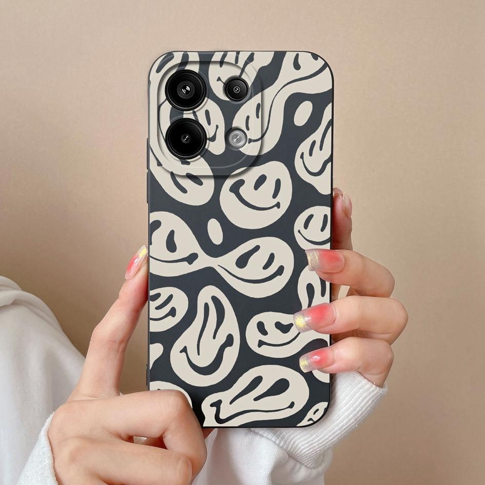 Telefonabdeckungen für Xiaomi Redmi 13 A3 4G Note 13 Pro 13R Turbo 3 Gehäuse Silikon Soft Fashion Labels Displayschutzfolie Matte Telefonhüllen Shell für Redmi