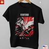 T-shirt Nera in Cotone con Simboli KMFDM di Tendenza T-shirt Unisex