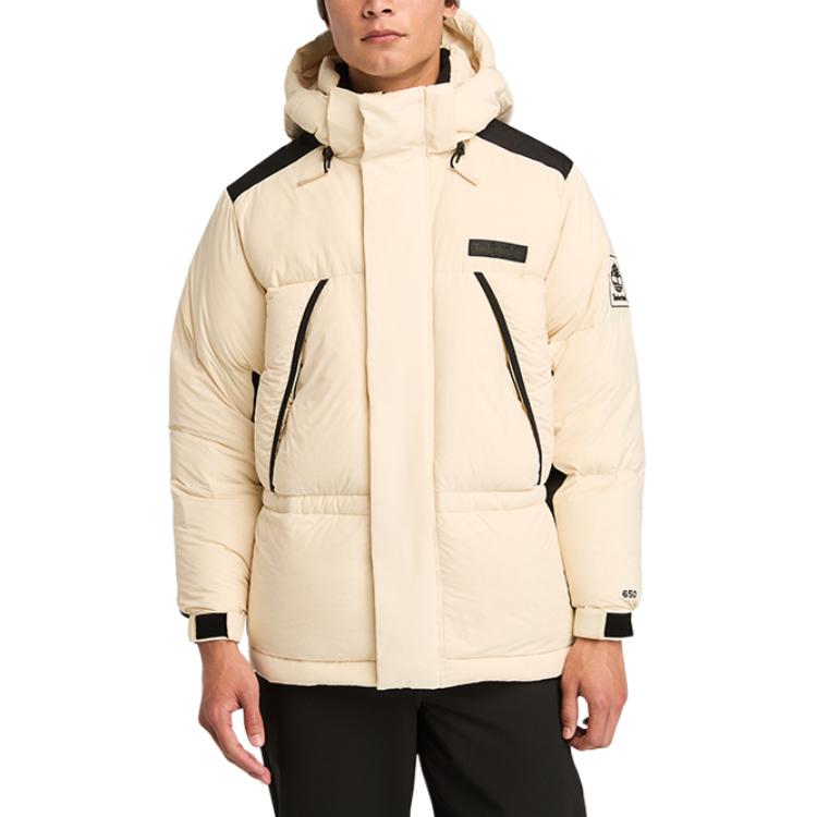 Timberland Thick Windproof Warm Water-Resistant Hooded Down Jacket Men Outerwear Light-Brown A2N68-EFL