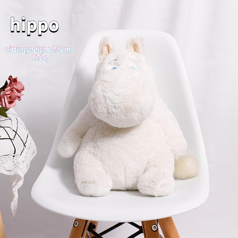 Simulation Polar Bear Hippo Plush Toy Cute Bear Pillow Doll Big Doll Hippo (25cm)