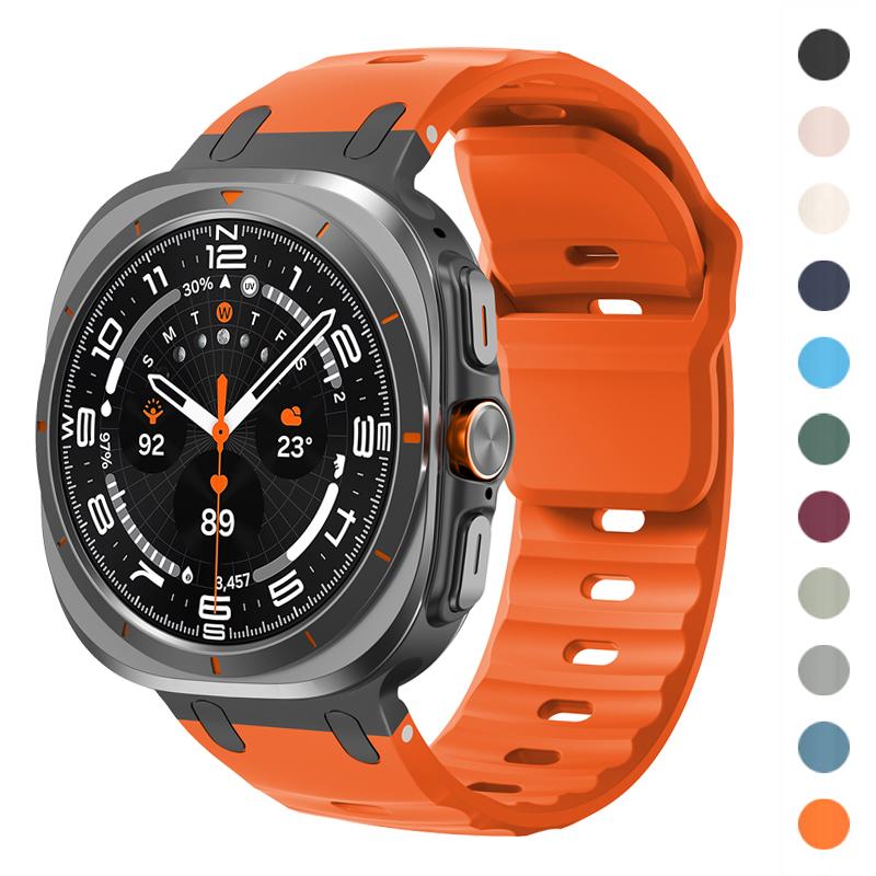 Sport Silicone Band For Samsung Galaxy Watch Ultra Strap 47mm Accessories metal belt Bracelet correa Galaxy Watch 7 Ultra 47 mm