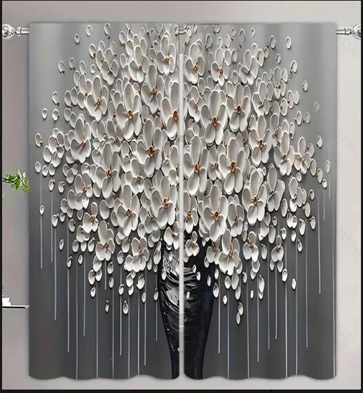 Romantic Water Droplet Red Rose Luxury Window Curtains For Bedroom Living Room Bathroom Kicthen Door Hall Cupboard On Sale 2PCS