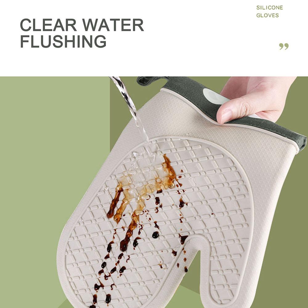 Silikon-Ofenhandschuhe, dicke Isolierung, rutschfeste Handschuhe, Mikrowellen-Verbrühschutz, Grill-Ofenhandschuhe, Topflappen, Küchen-Backwerkzeug