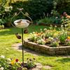 Yousheng Bird Feeder Garden Stake with Iron Bracket Deep Bowl Feeder Rust-Resistant Food And Water Holder for Courtyards And