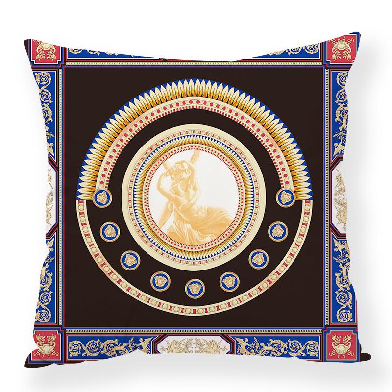 Retro Animal Chain Mixed Elements Digital Printing Pillow Case Car Waist Pillow