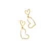 Silver Needle Heart Earrings Light Luxury Niche Earrings High-end Simple Elegant Design Heart Hoop for Women