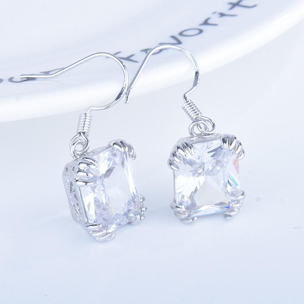 

Vintage Mermaid Earrings with Gemstones European American Style Elegant Jewelry for Women белый