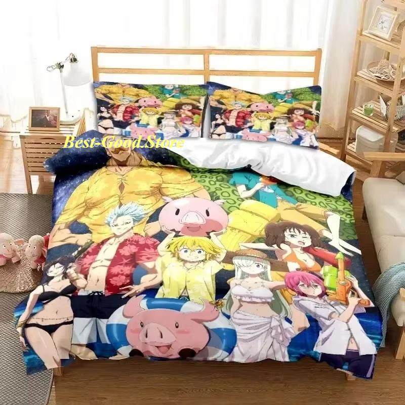 3D Anime The Seven Deadly Sins All Season Twin Bedding Set Comforter Set Bed Duvet Cover Double King Comforter Cover