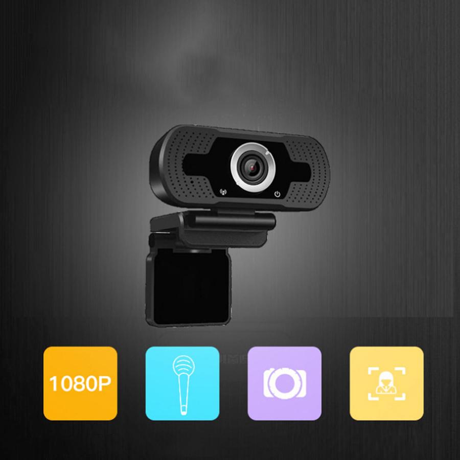 1080P HD Webcam Desktop Laptop Computer PC Camera Built in Microphone Clip-On Video Conferencing Video Calling Web Cam