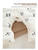 Infant Winter Cotton-Padded Hooded Romper with Mittens & Booties