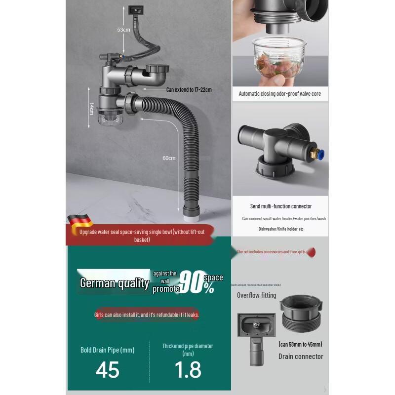 Xihe Stainless Steel Double Sink Drainer