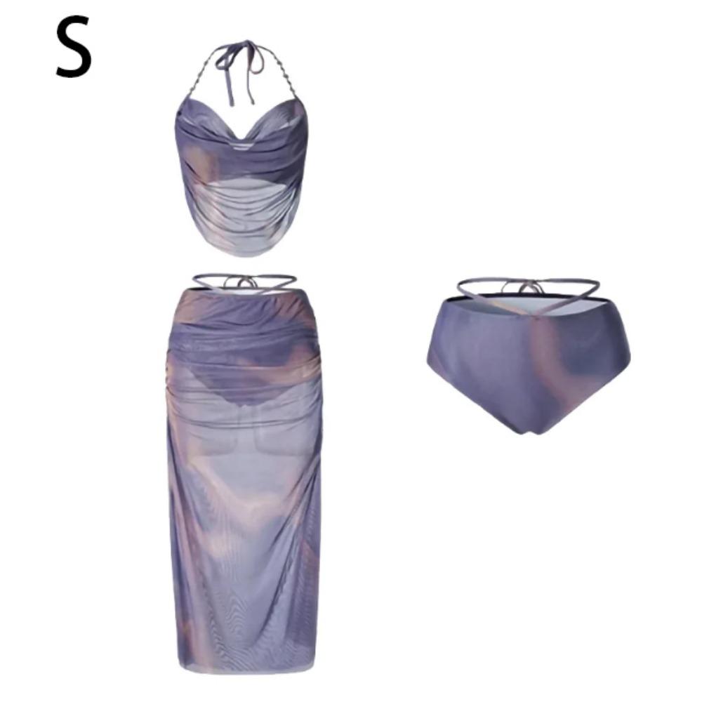 Small Chest Sexy Bikini Long Dress Beach Vacation Swimwear Skinny Premium Bikini Summer Vacation S