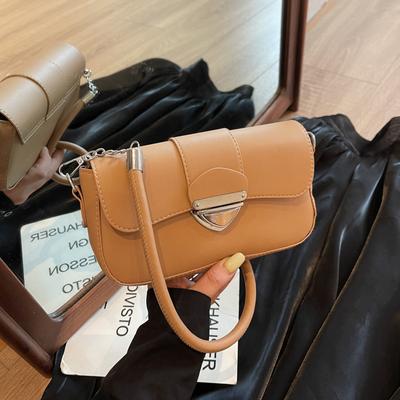 2025 Nischendesign neue Damentasche Frühling und Sommer Retro-Schloss Achseltasche vielseitige Einzel-Schulter Messenger Bag