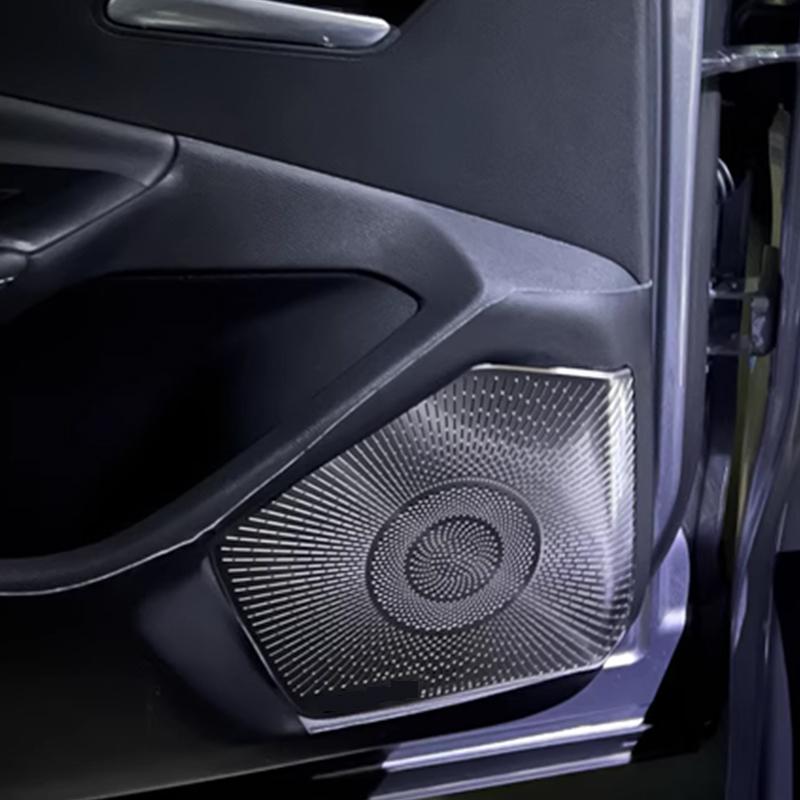 For Peugeot 408   2024 2025 Car door audio panel protective cover and horn cover made of stainless steel material