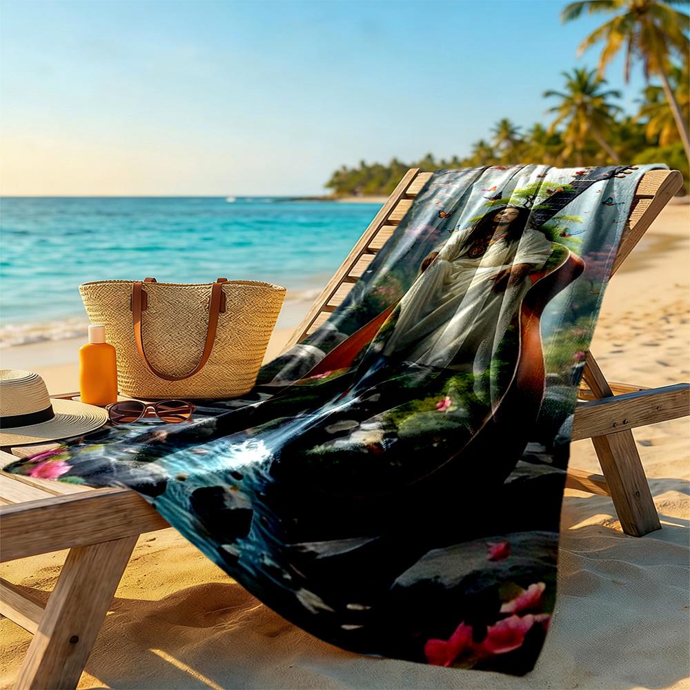 Bob Marley Beach Towel Super Soft Absorbent Comfortable Lightweight Perfect for Traveling Yoga Camping and Swimming