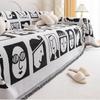 Cartoon Face Blanket Chenille Soft Sofa Cover Four Season Dustproof Anti-cat Scratch Protection Sofa Throw Picnic Blanket Mat