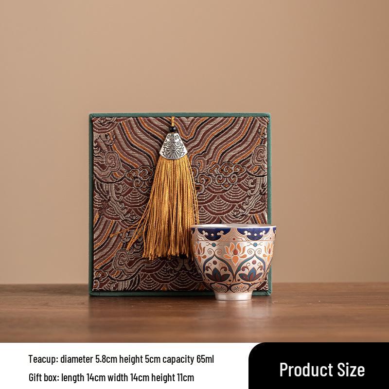 Chinese Silver-Plated Tea Set: Teapot & Cups Gift for Elders, Friends, Housewarming, or Birthday Souvenir.