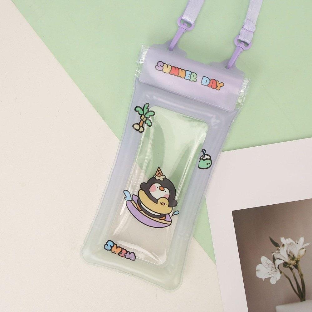 Waterproof Mobile Phone Bag PVC Mobile Phone Pouch Floating Phone Dry Cover  Sea фиолетовый
