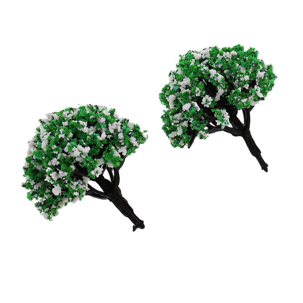 10pcs Model Trees Train Railroad Diorama Wargame Park Scenery Scale 50 color green