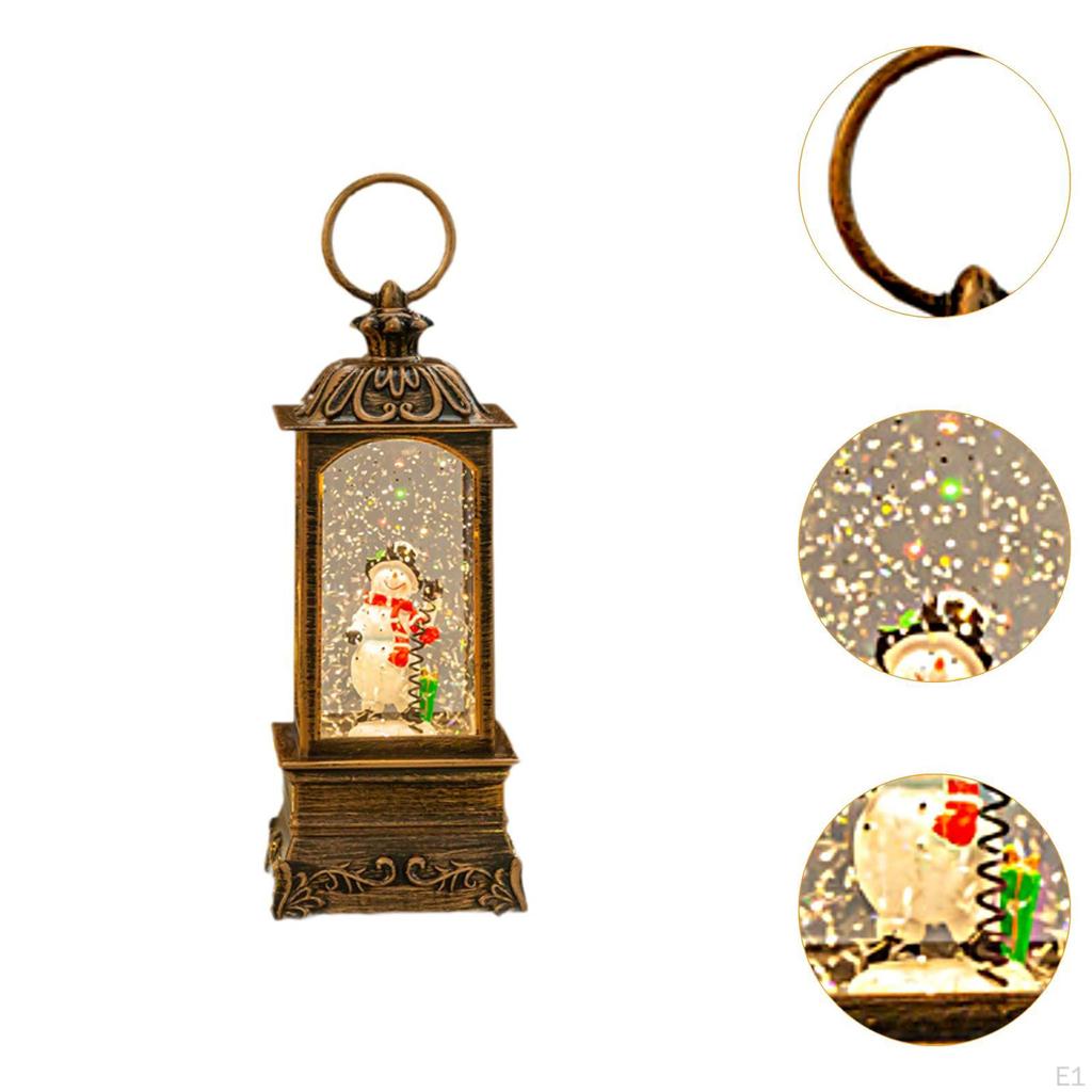 Christmas Snow Globe Decoration Music Box for Fireplace Mantel