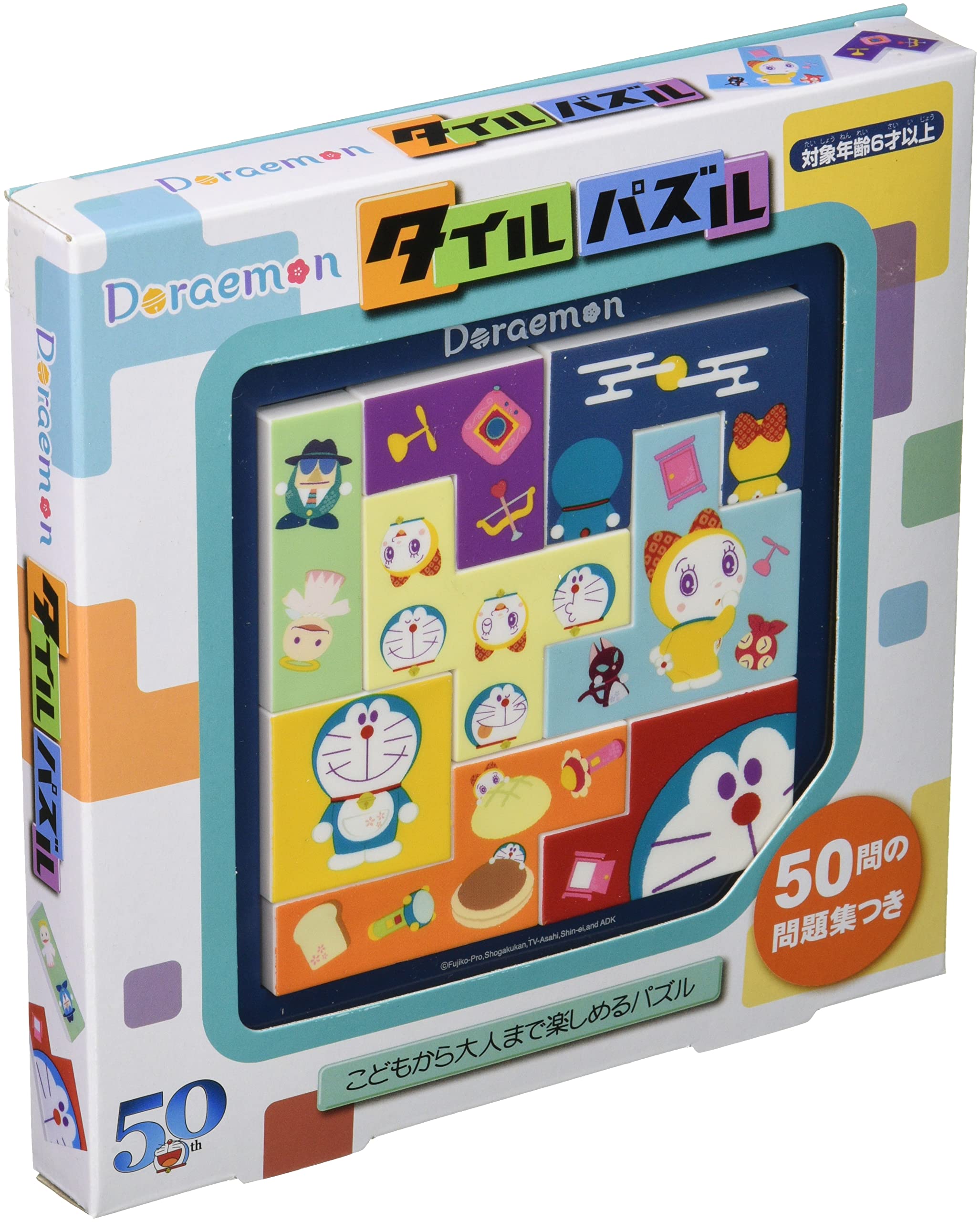 

ENSKY Doraemon Tile Puzzle 8 Pieces 113 x 113 x 8mm ABS TP-04