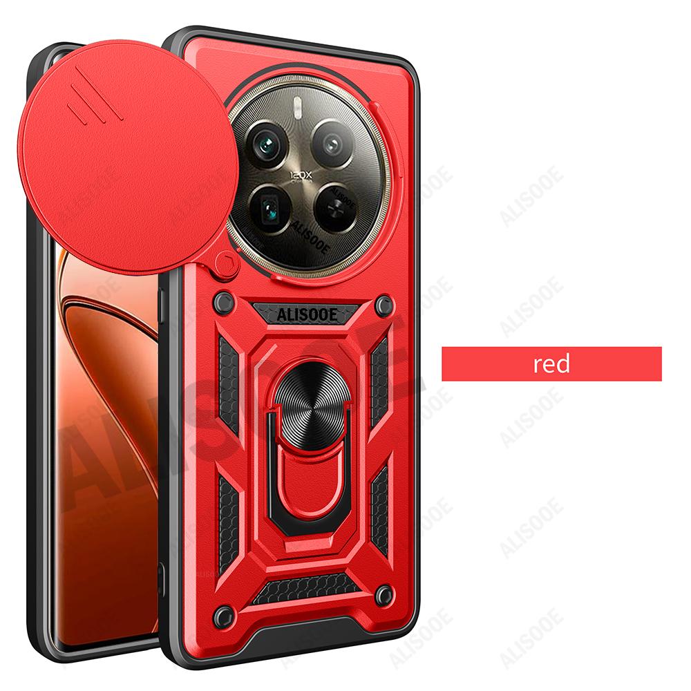 

Funda для Realme 12 Pro Plus 5G Case Armor Slide Camera Ring Stand Защитная крышка для Realme 12 Pro Case Capa Realme 12 Pro красный