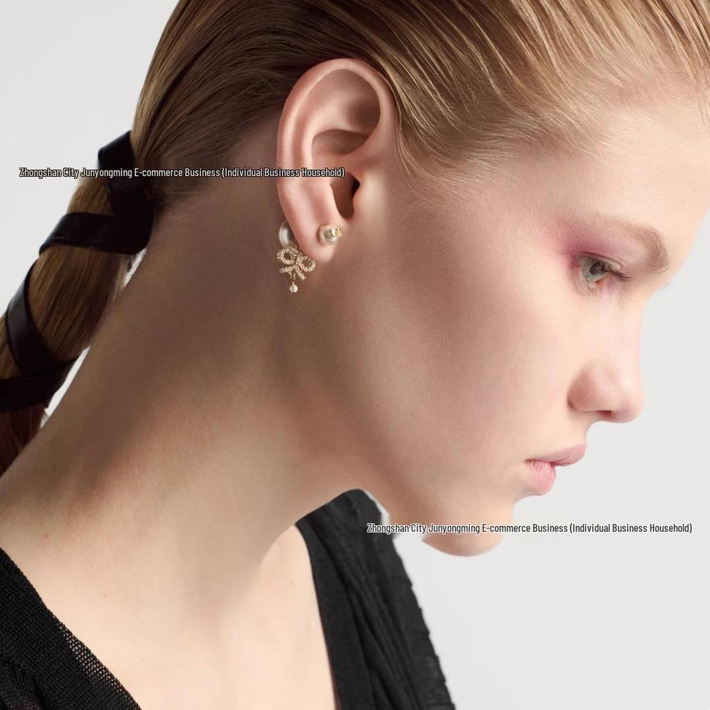 Autumn Pearl Tassel Bow Stud Earrings – Women's Sweet Style