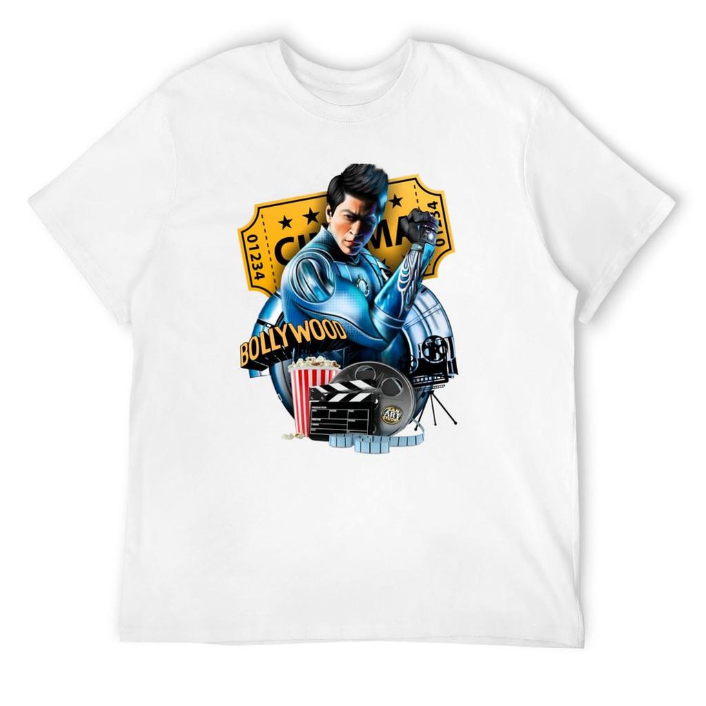 Shahrukh Khan Portrait Art T-Shirt Plus Size Tops Baggy Shirts Oversized Graphic Tee Mens Graphic T-shirts Big and Tall