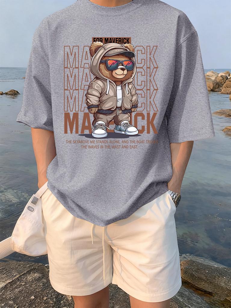 Funny Toy Bow Bear Cartoon Prints TShirts Womens Summer Cotton Short Sleeve Tees Loose ONeck Soft Tops Casual Womans Clothes