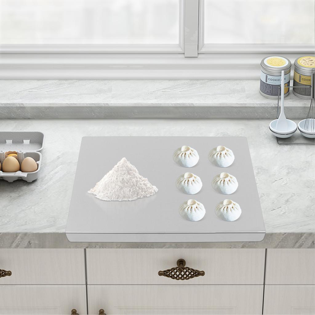 201 Edelstahl Hack- Schneidebrett, Arbeitsplatten-Schutz für die Küche, Große Größe 50x40cm - Langlebiges Lebensmittelzubereitungsbrett