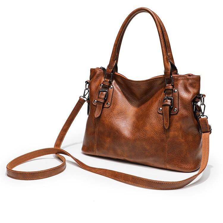 Einfache Retro-Tragetasche 2025 Neu Großvolumige Textur Handtasche Mode All-Match Damen Schulter-Umhängetasche