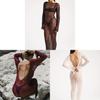 Sexay Knit Long Sleeve Dress With 3d Pattern For Nightclub And Beach Wear