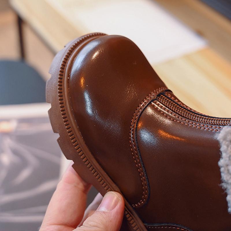 Children's Fashion Boots Fall Winter Padded Thickened Boys Girls Cotton Shoes Soft Non Slip Kids Boots